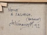 a picture of a piece of art with writing on it