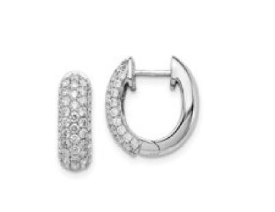 BOUCLES D'OREILLES EN OR BLANC 18K 4,63 GRAMMES, AVEC DES DI… - Photo 1
