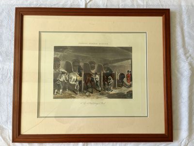 SCENE D'ECURIE, gravure sur papier