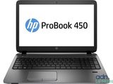 the hp probook 450 laptop is open on a white background