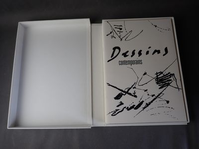 a white box with a black and white design on it