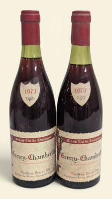 deux bouteilles de vin rouge posées l'une à côté de l'autre sur une surface blanche
