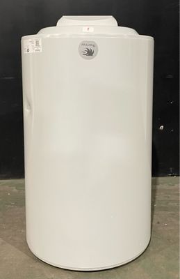 an image of a white water heater in a room