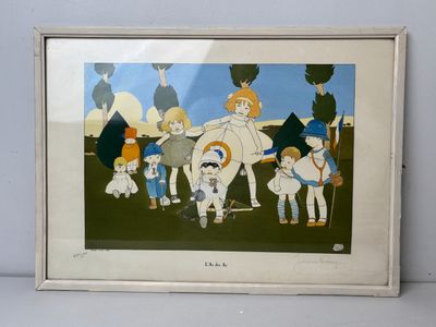 an image of a picture of a group of people and a dog