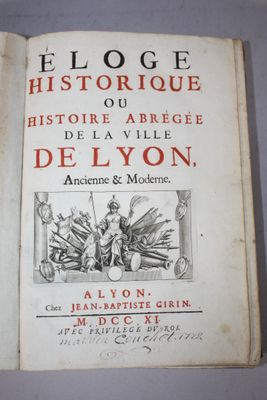 BROSSETTE (Claude). Histoire abrégée ou Eloge historique de …