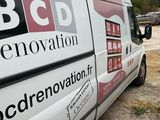 a van that is parked on the side of the road
