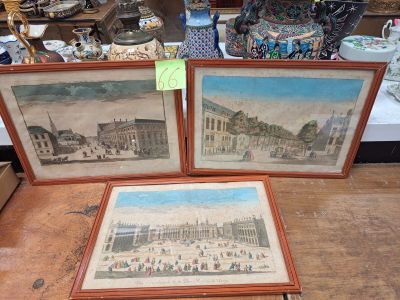 deux photos encadrées représentant un bâtiment et une photo d'un bâtiment
