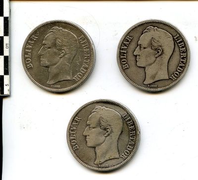 VENEZUELA. 5 Bolivares. KM #24,2.