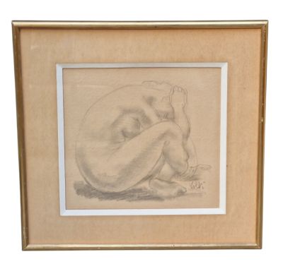 l'image d'un dessin d'une femme nue assise sur le sol