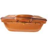 an image of a brown leather bag with a handle