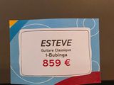 a sign that says estevee on the side of a refrigerator