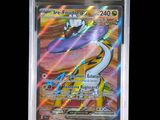 a close up of a pokemon card in a plastic holder