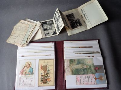 a lot of old cards and papers on the table
