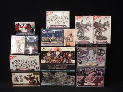 de nombreuses boîtes de jeux sur un fond noir