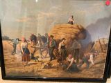 a picture of a painting of a group of people in a field