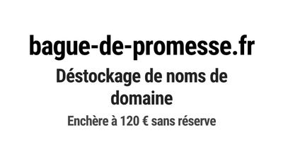 Nom de domaine bague-de-promesse.