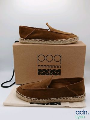 Mocassins en velours marron - POQ - Pointure 45 - Boîte et d…