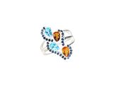 un gros plan d'une bague sertie de deux pierres