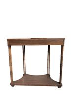 Console de forme demi-lune en bois mouluré et sculpté en boi… (photo 3)
