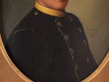 portrait of a man in a military uniform in an oval frame