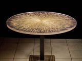 an image of a table with a circular design on it