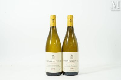 deux bouteilles de vin blanc posées l'une à côté de l'autre sur une surface blanche