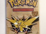 a close up of a bag of pokemon trading cards on a table