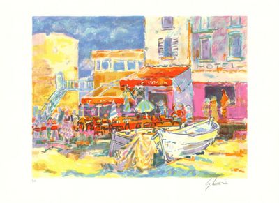 Gérard VIEILLEVIE (1939 - 1992) - Saint Tropez, lithographie…