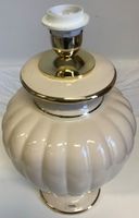 Lancel, grand pieds de lampe de table en céramique beige et … (photo 3)