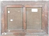 a picture of an old window with two glass panes