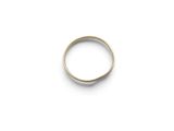 a close up of a gold ring on a white surface