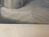 a drawing of a cup of coffee on a table