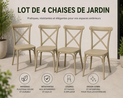 lot de 4 chaises de jardin encastable encastable encastable encastable encastable black bedroom furniture sets