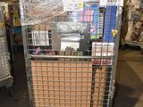 a cart that has a lot of items in it