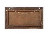 a picture of an old wooden sign hanging on a wall