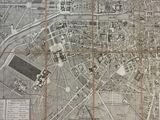 an old map of a city with lots of buildings on it