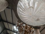a chandelier that is hanging from the ceiling of a building