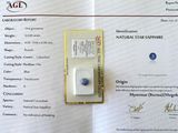 un certificat attestant qu'il s'agit d'un diamant bleu, sur une feuille de papier