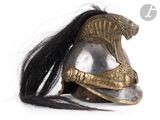 a helmet with a horse ' s head on top of it