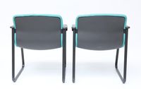 KNOLL - Paire de fauteuils à structure métallique laquée mar… (photo 3)