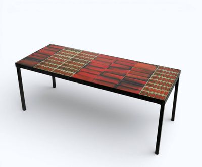 Roger CAPRON (1922-2006) Table basse modèle Palmettes de la …