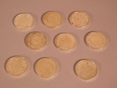 Dix pièces argent 10 francs Hercule : 1965 x4 1967x4 et 1970… - Photo 1