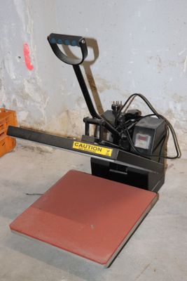 Presse à chaud pour flocage, en l'état.