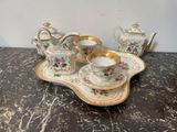 a picture of a tea set on a tray