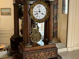 a clock that is sitting on top of a table