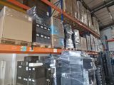 a lot of boxes on the shelves in the warehouse