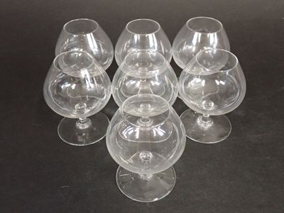 Baccarat - Set Of Seven Crystal Cognac Glasses Marked On  - 77682043 