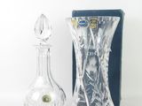 crystal decanter and decanter in a blue box