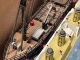 a model of a boat and a model of a boat