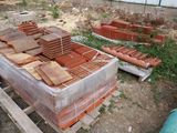 a pile of bricks sitting on top of a pallet